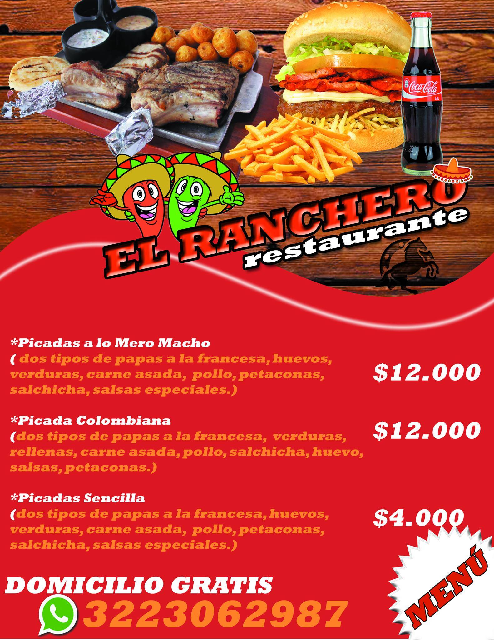 El Ranchero Restaurante меню