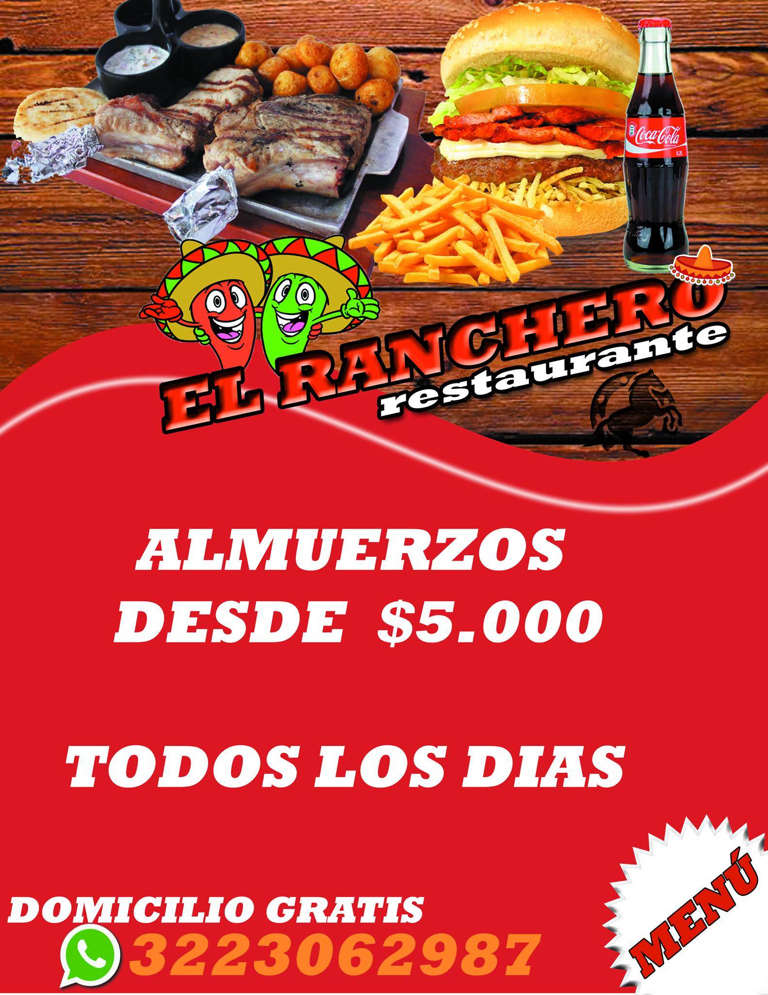 El Ranchero Restaurante меню