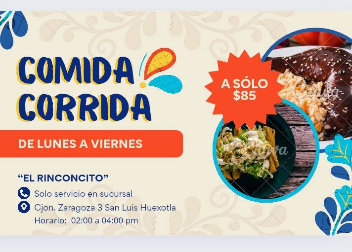 "El Rinconcito" меню