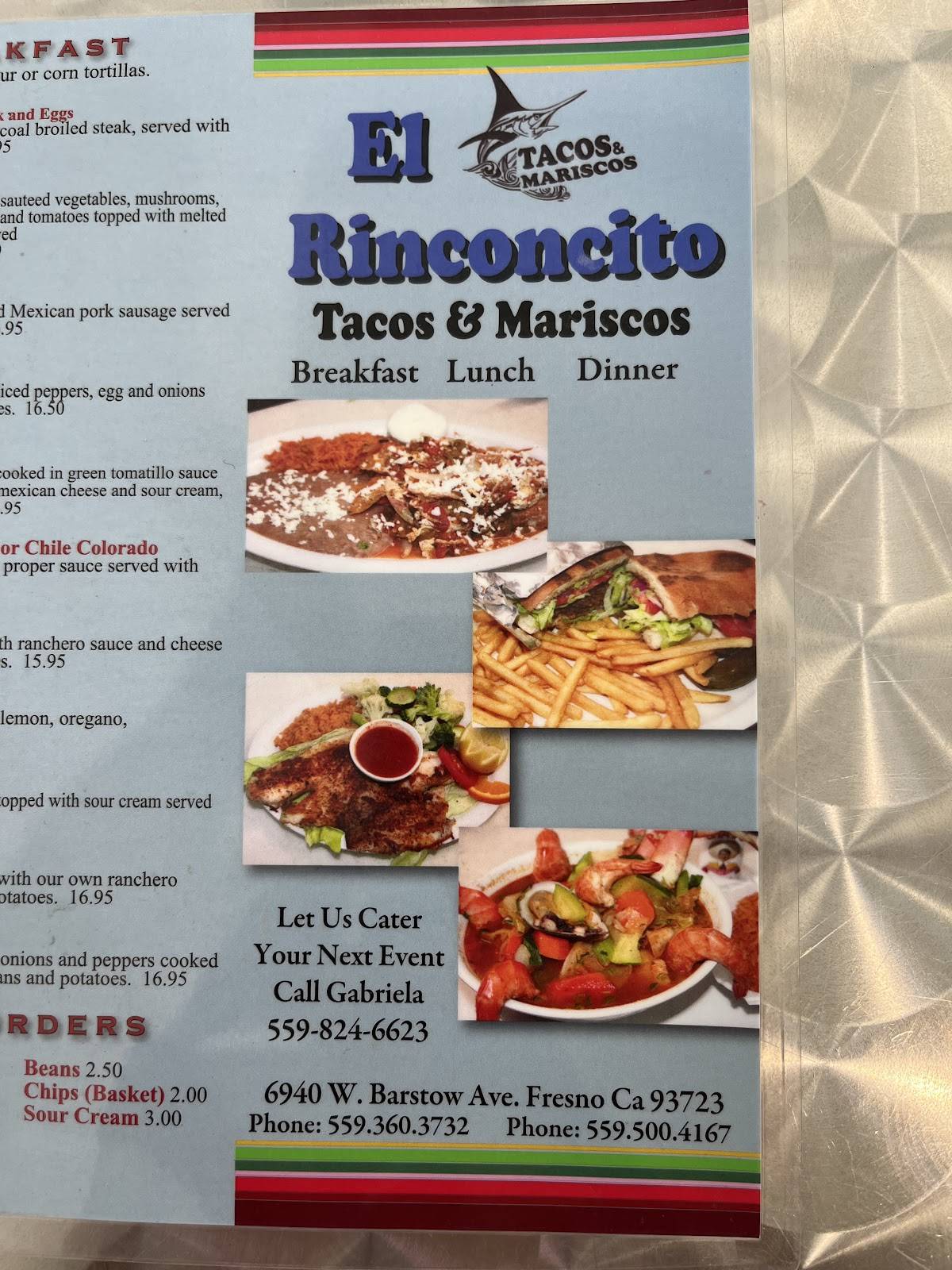 El Rinconcito меню