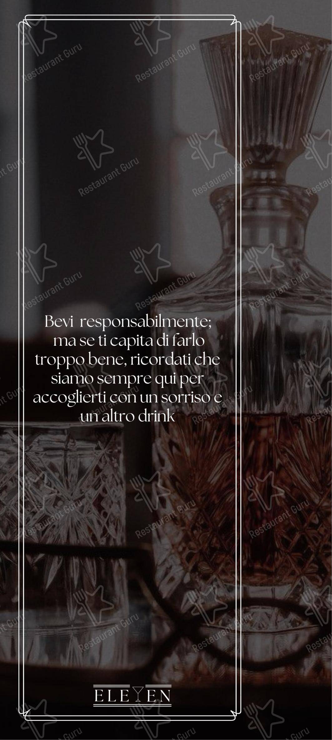 Eleven Bar Ristorante в Ламоне - Меню