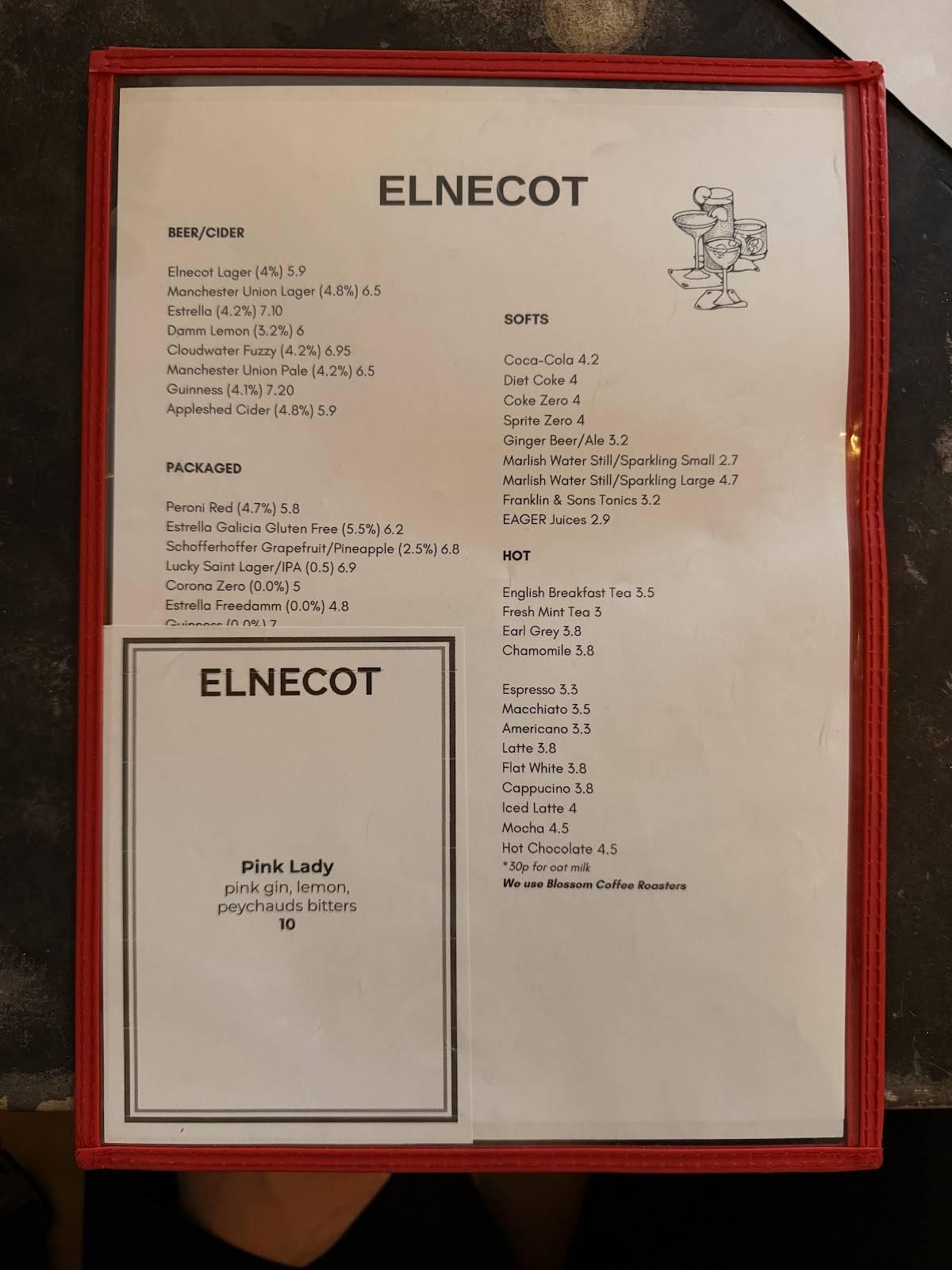 Elnecot меню