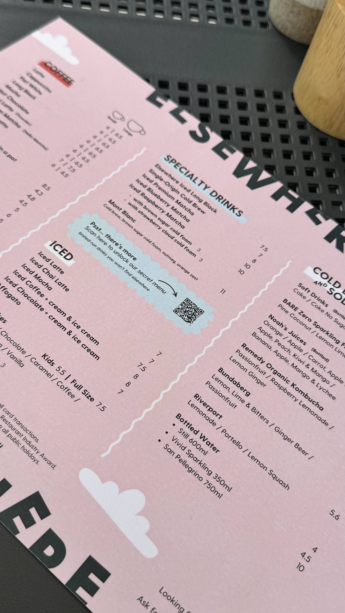 Elsewhere at SAM Shepparton Café & Restaurant меню