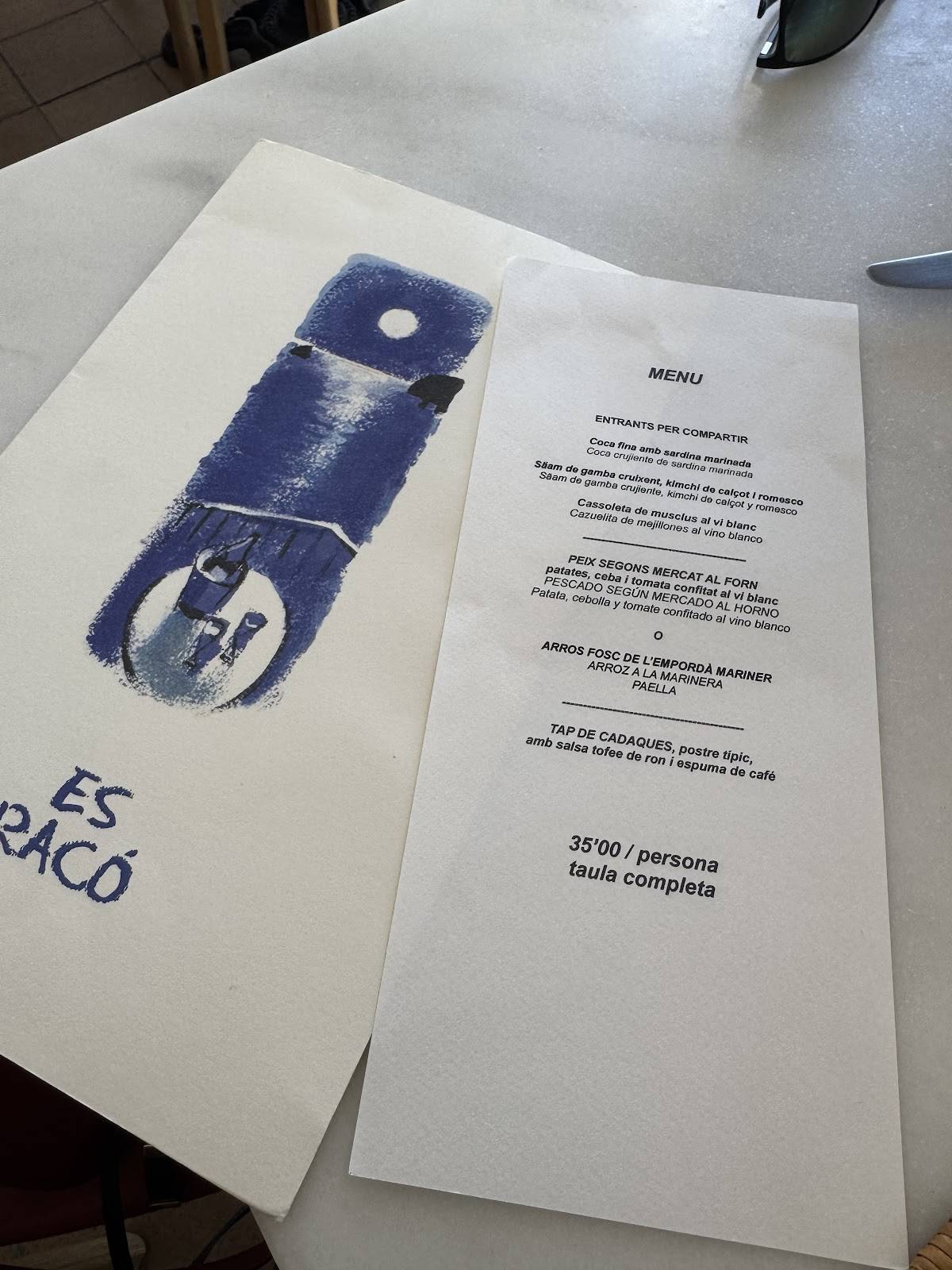 Es Racó меню