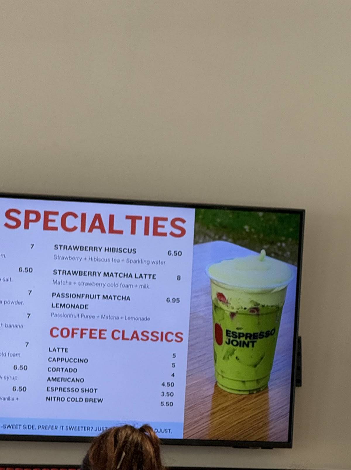 Espresso Joint меню