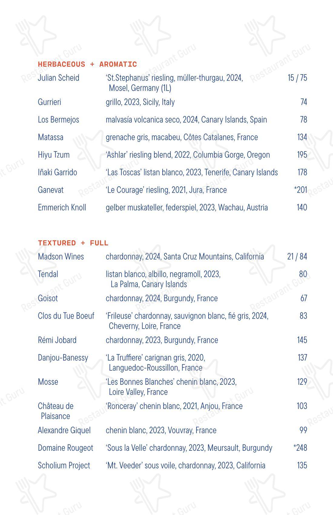Wine Menu паба и бара Este в Остине
