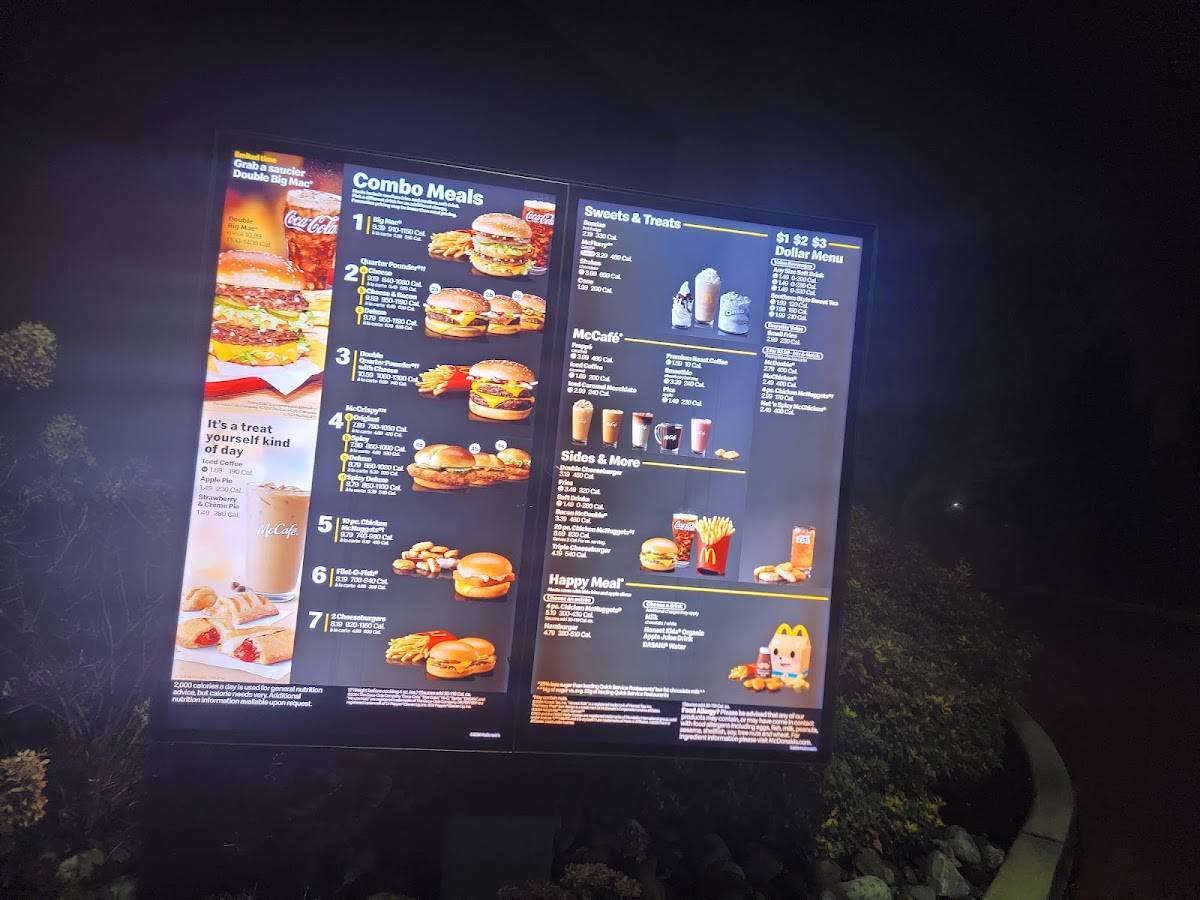 McDonald's меню