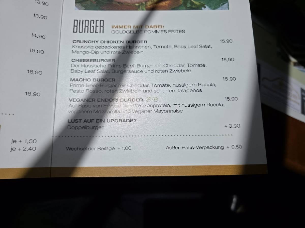 FIDELIO Bistro & Restaurant меню