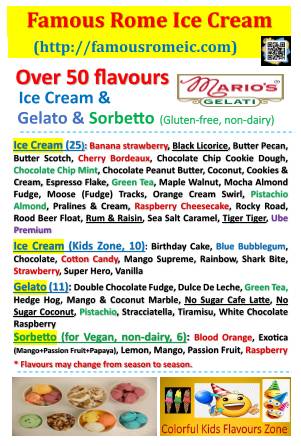 Famous ROME Ice cream меню