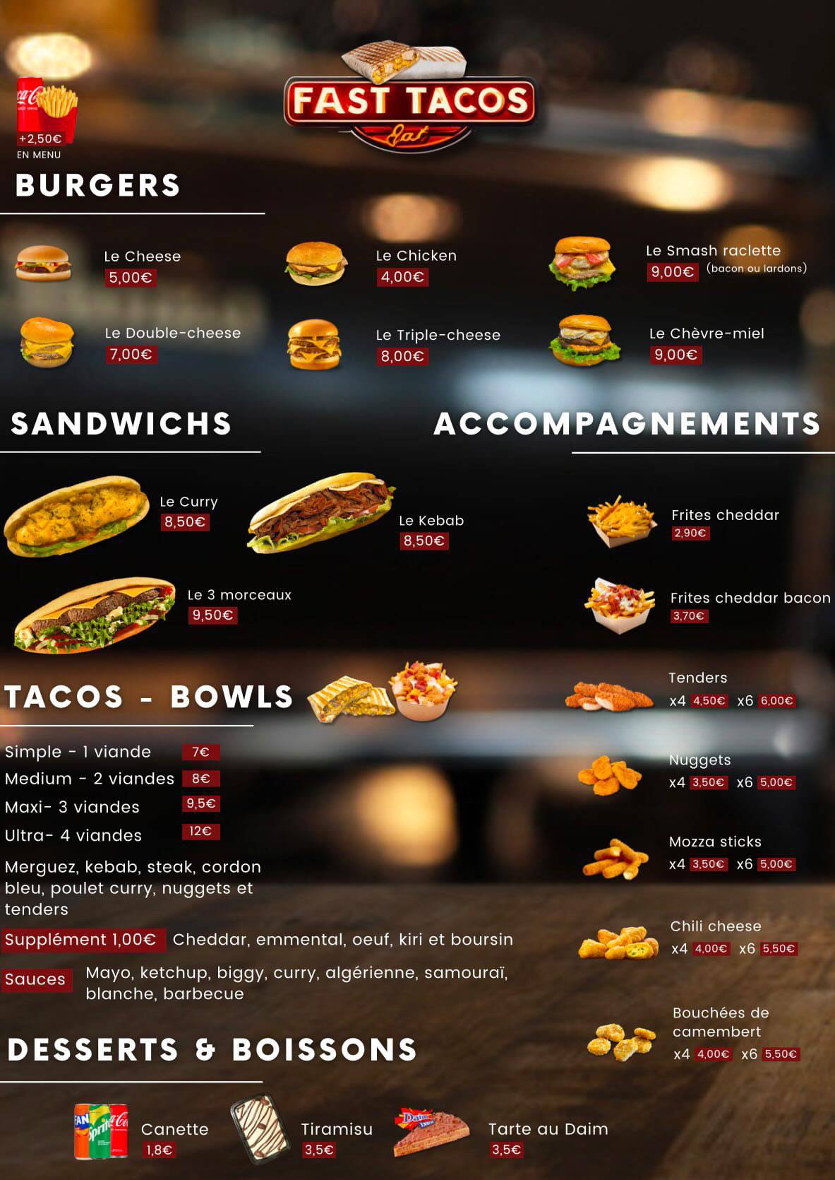 Fast Tacos меню