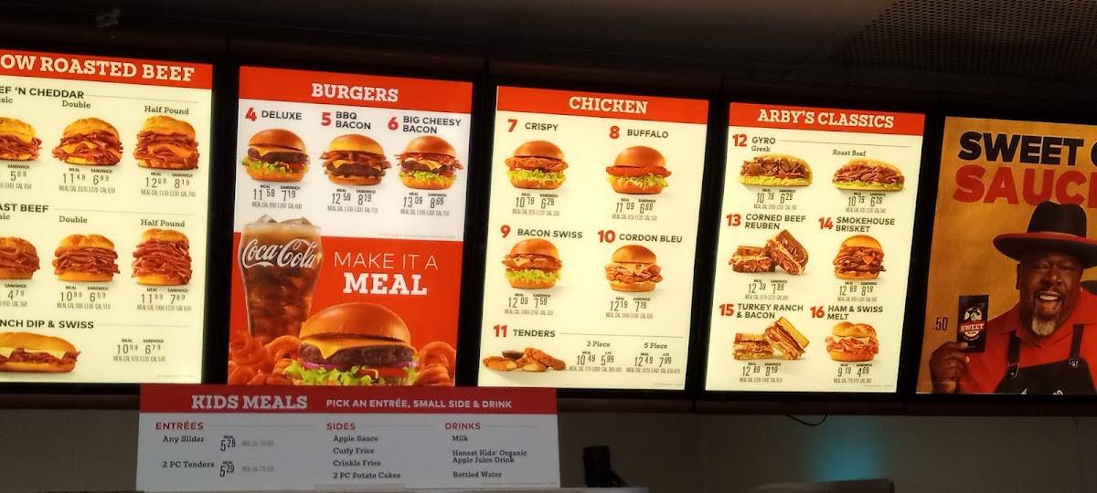 Arby's меню