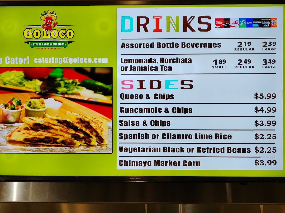 Go Loco Street Tacos & Burritos меню