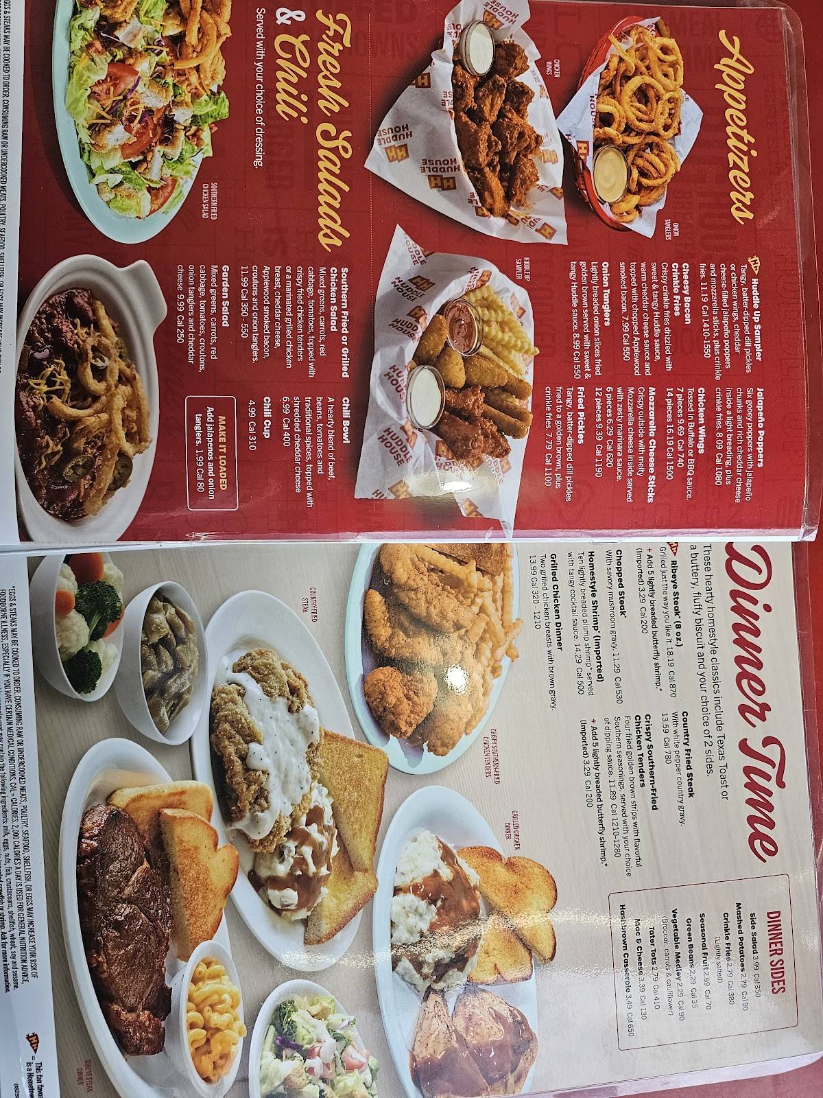 Huddle House меню