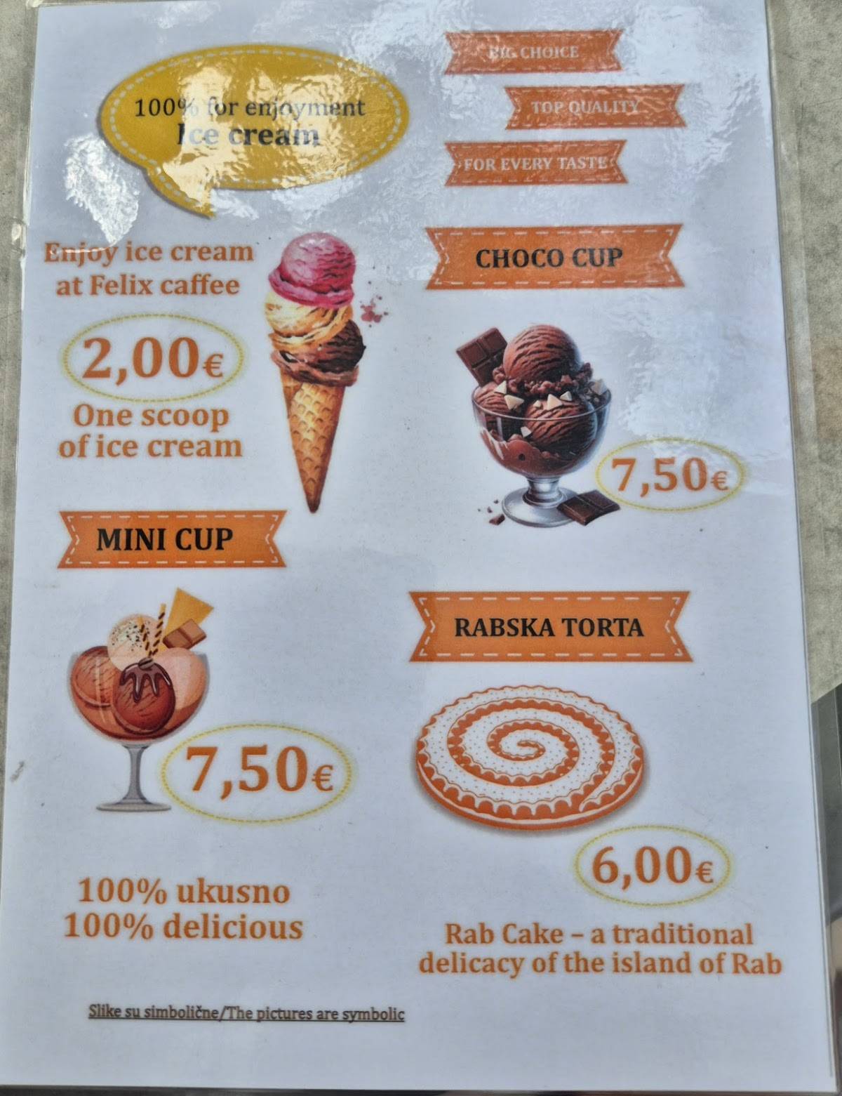Felix Caffe Bar меню