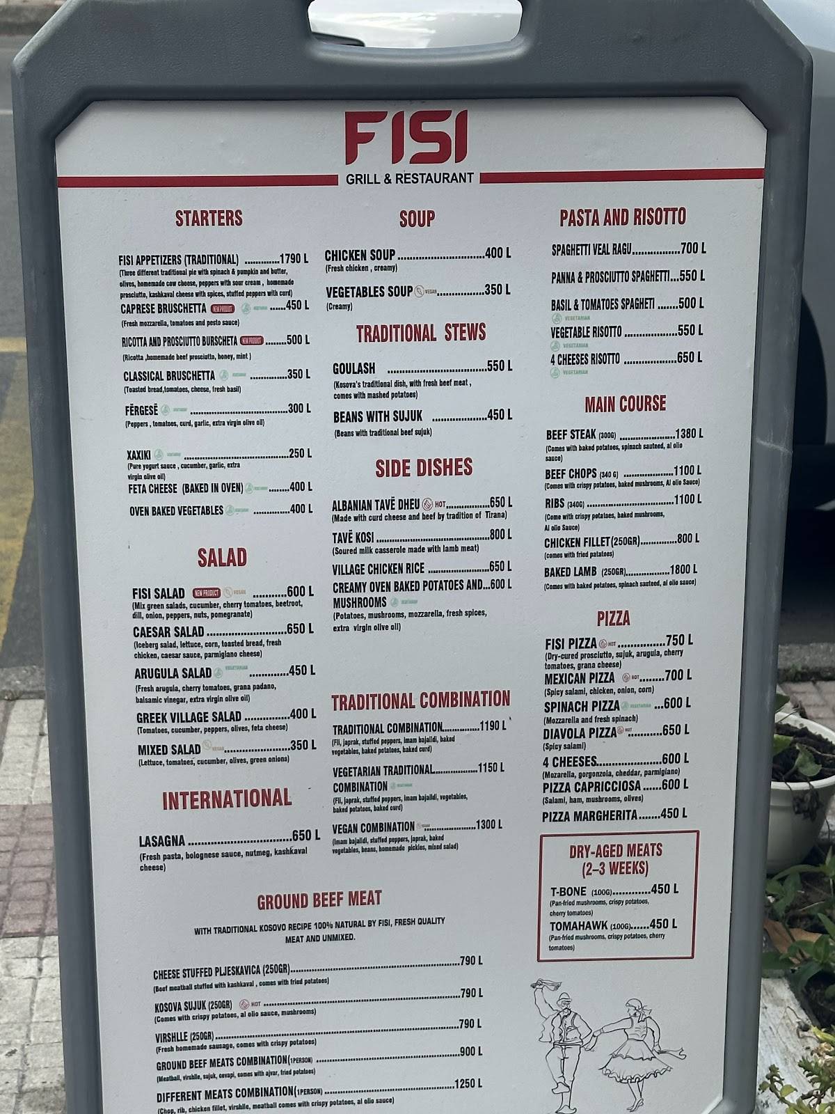 Fisi Restaurant - Traditional Food меню
