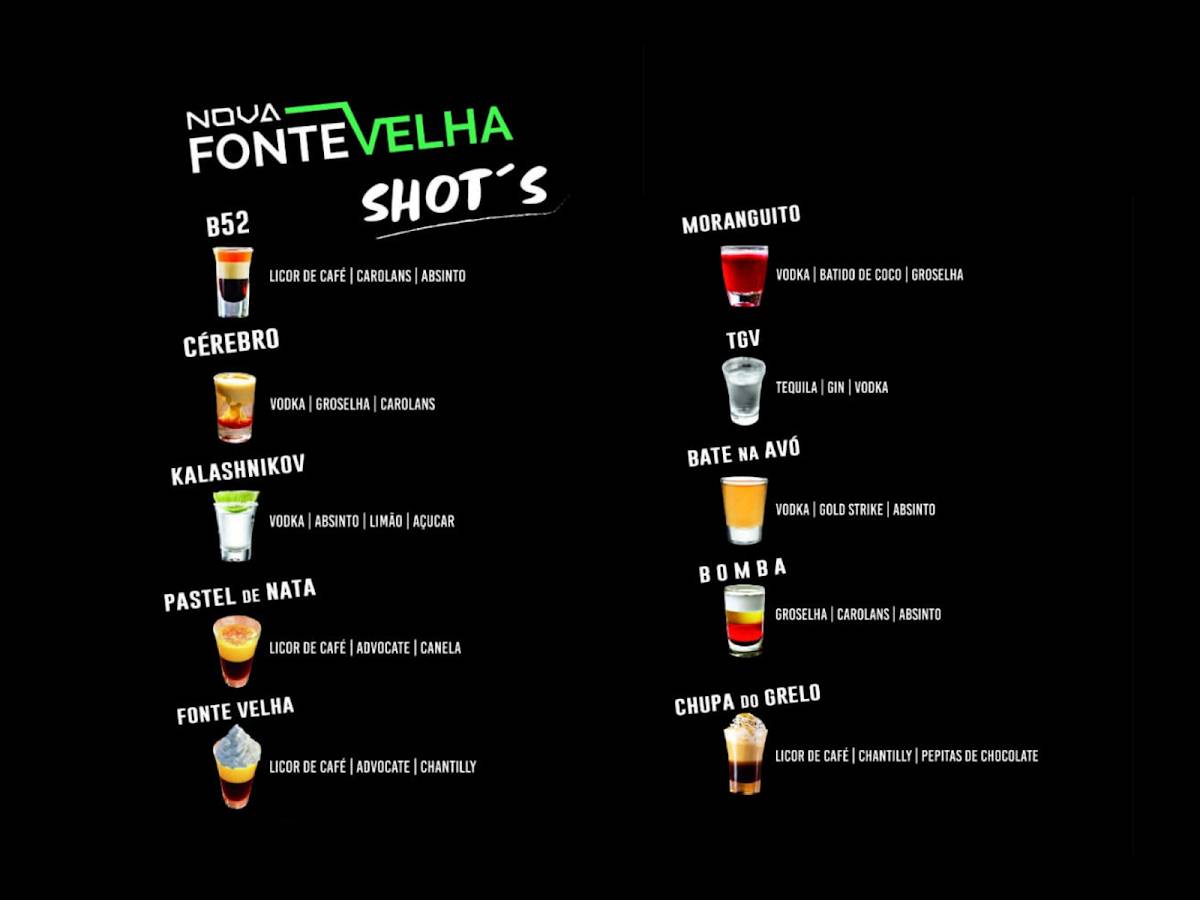 Fonte Velha меню