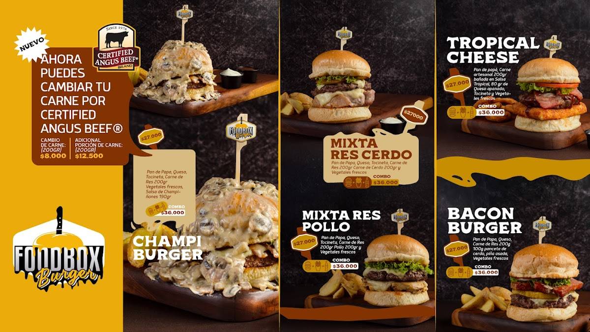 FoodBox Burger Alcaravan меню