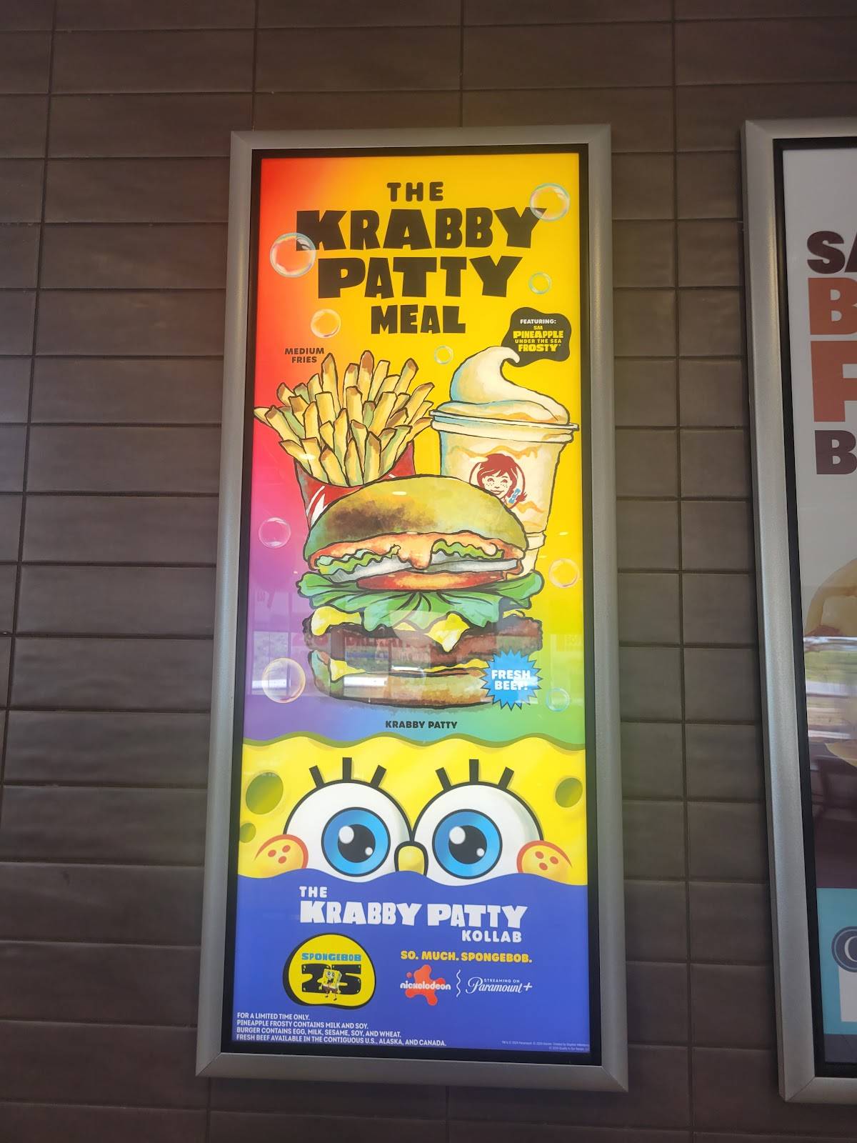 Wendy's меню