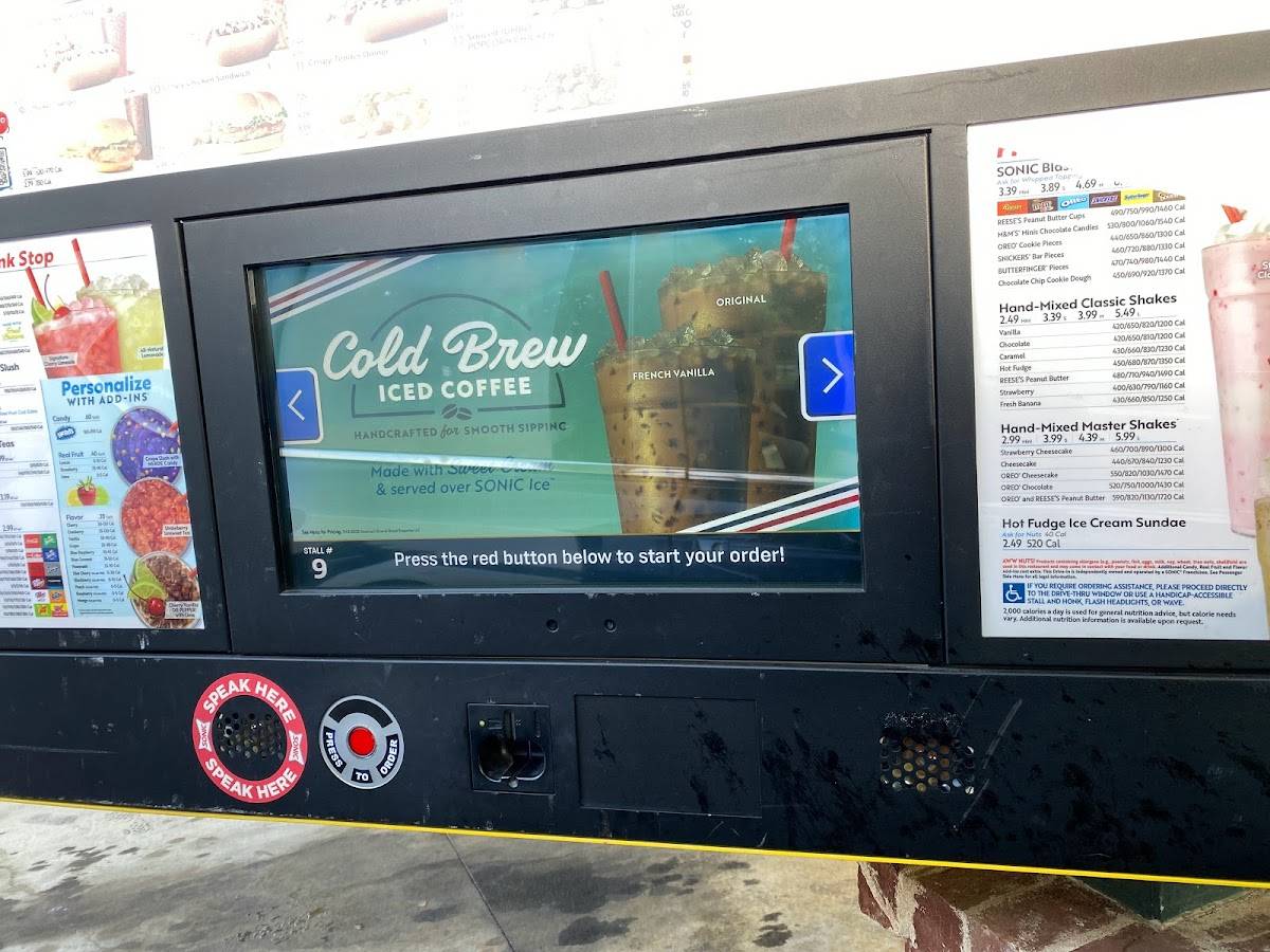 Sonic Drive-In меню