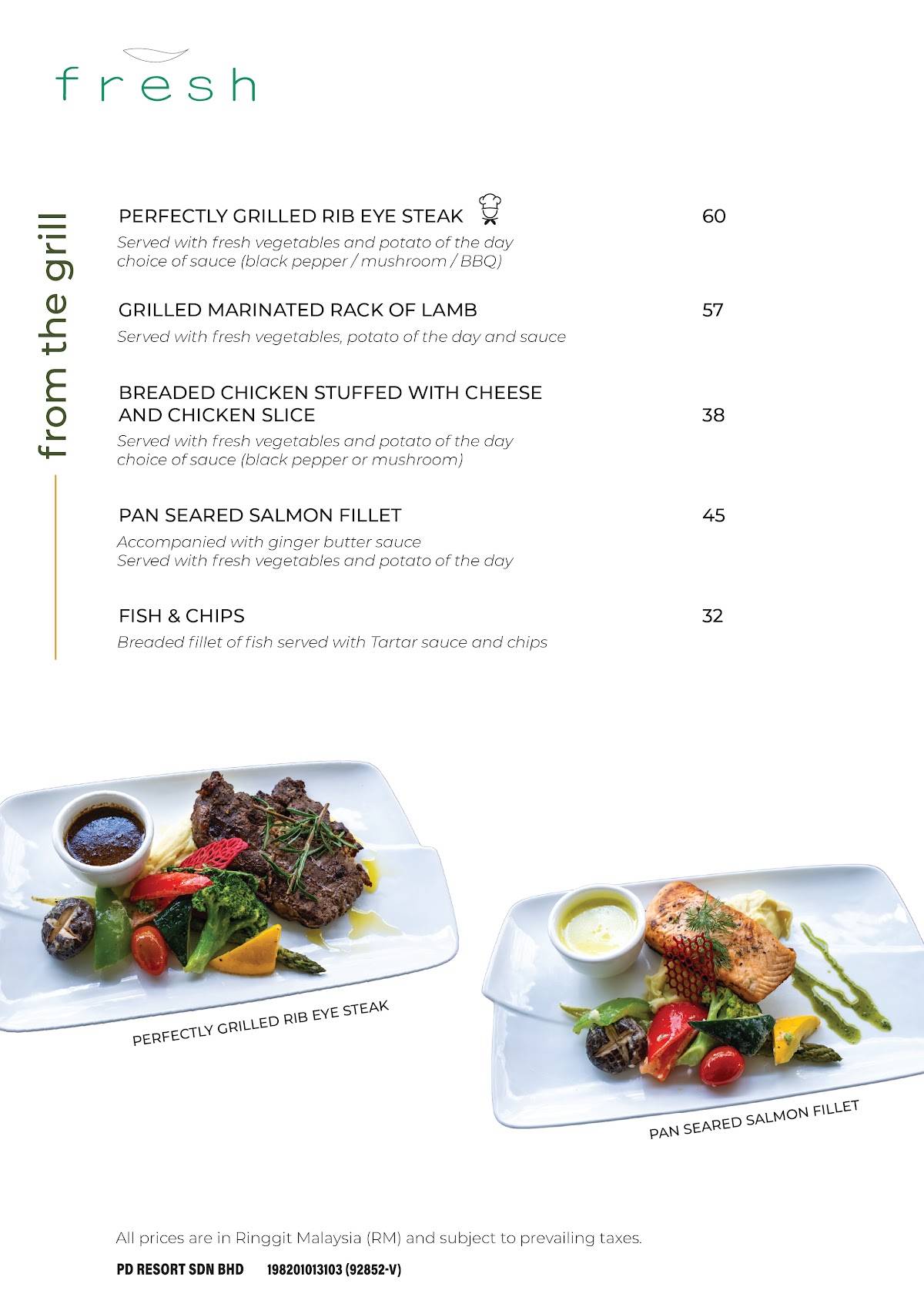 Fresh Restaurant меню