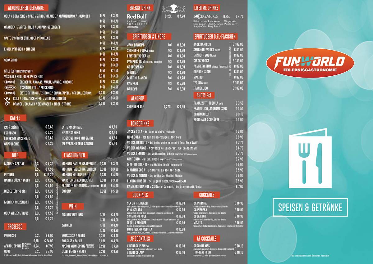Funworld Hard меню