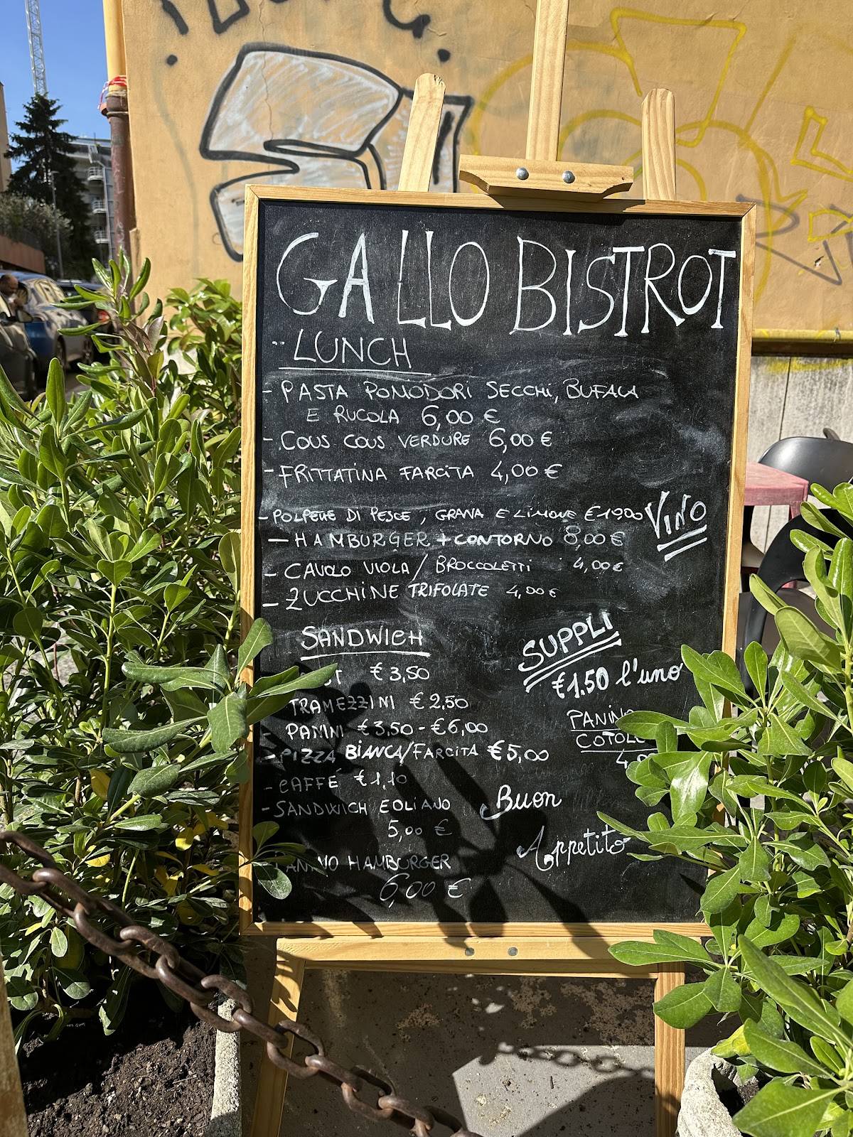 Gallo Bistrot меню
