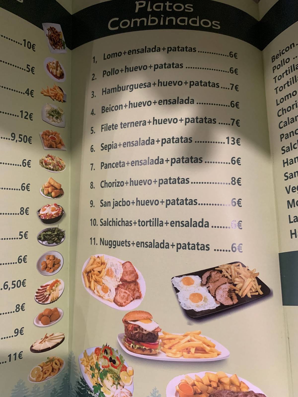 Bar Bambi меню