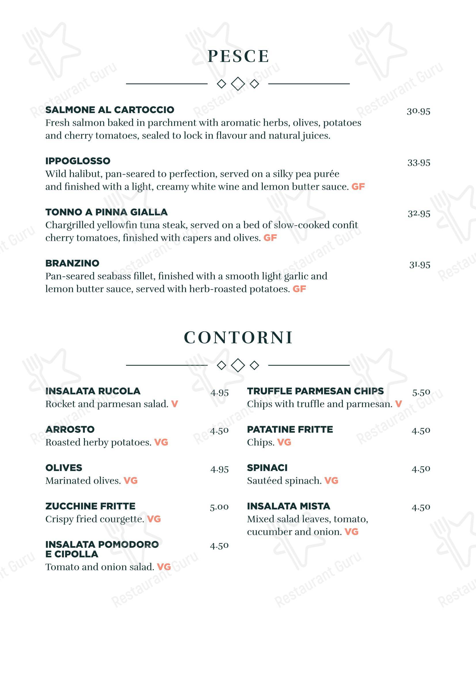 Меню напитков ресторана Gio Ristorante