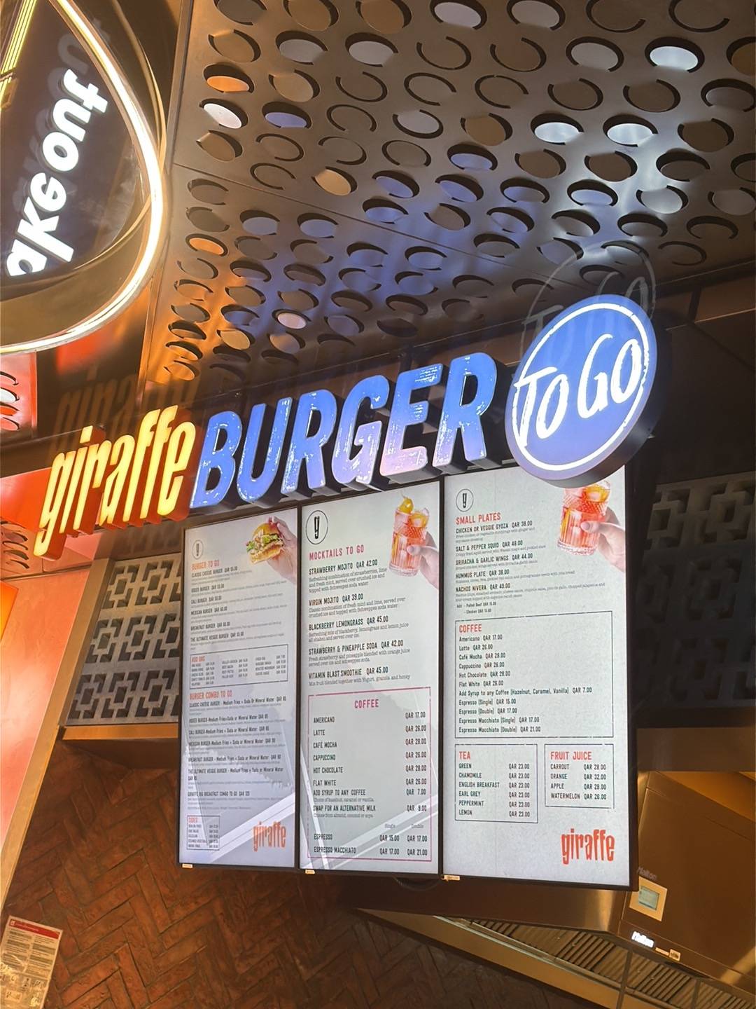 Giraffe World Kitchen меню