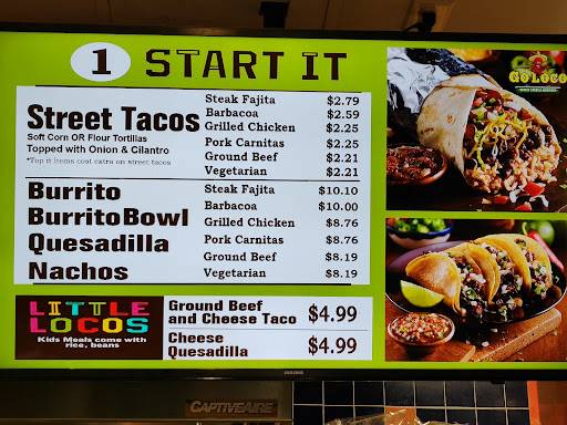 Go Loco Street Tacos & Burritos меню