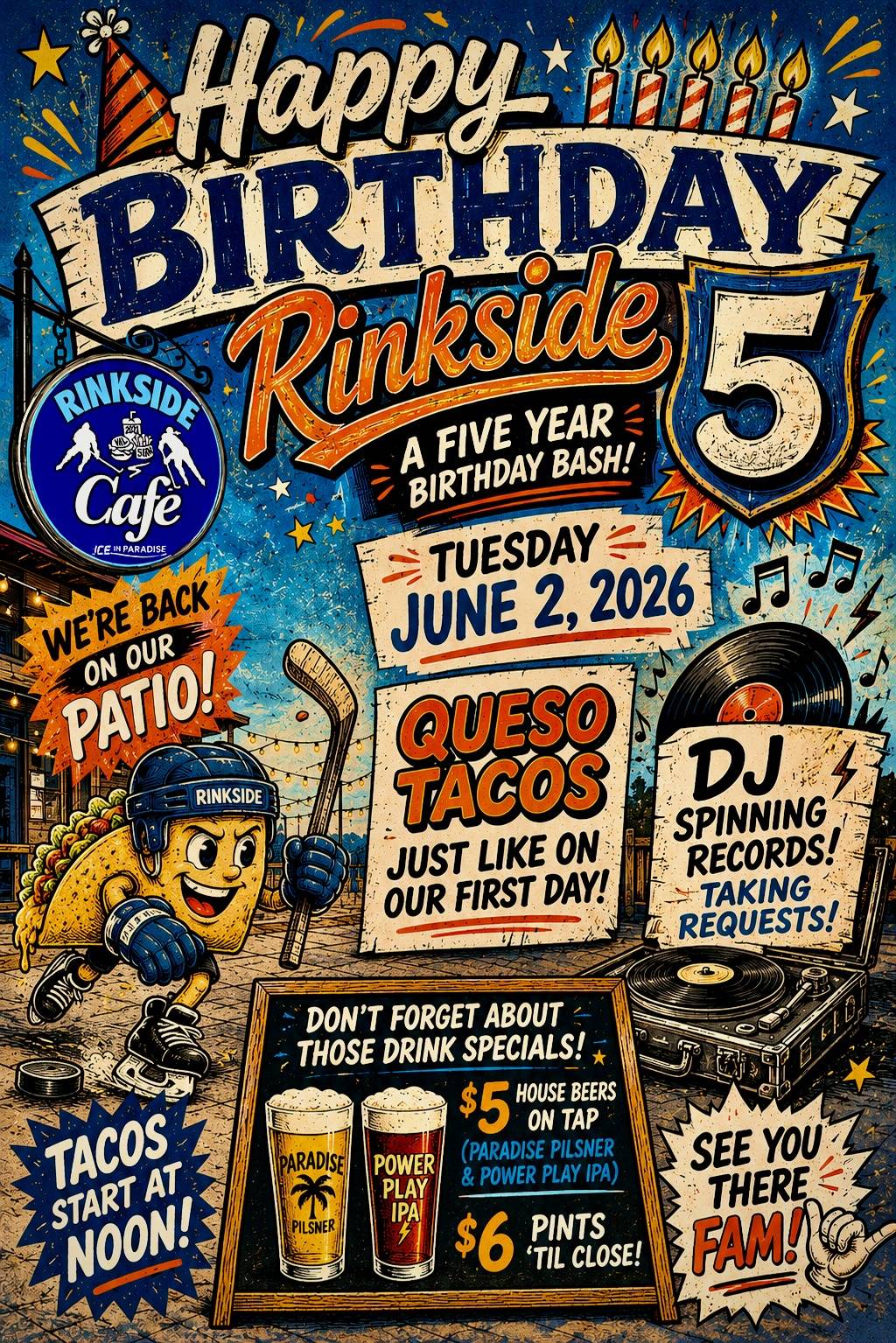 Rinkside Cafe меню