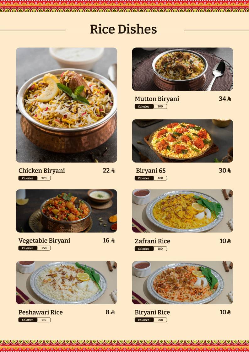 Grill n Rice Restaurant меню