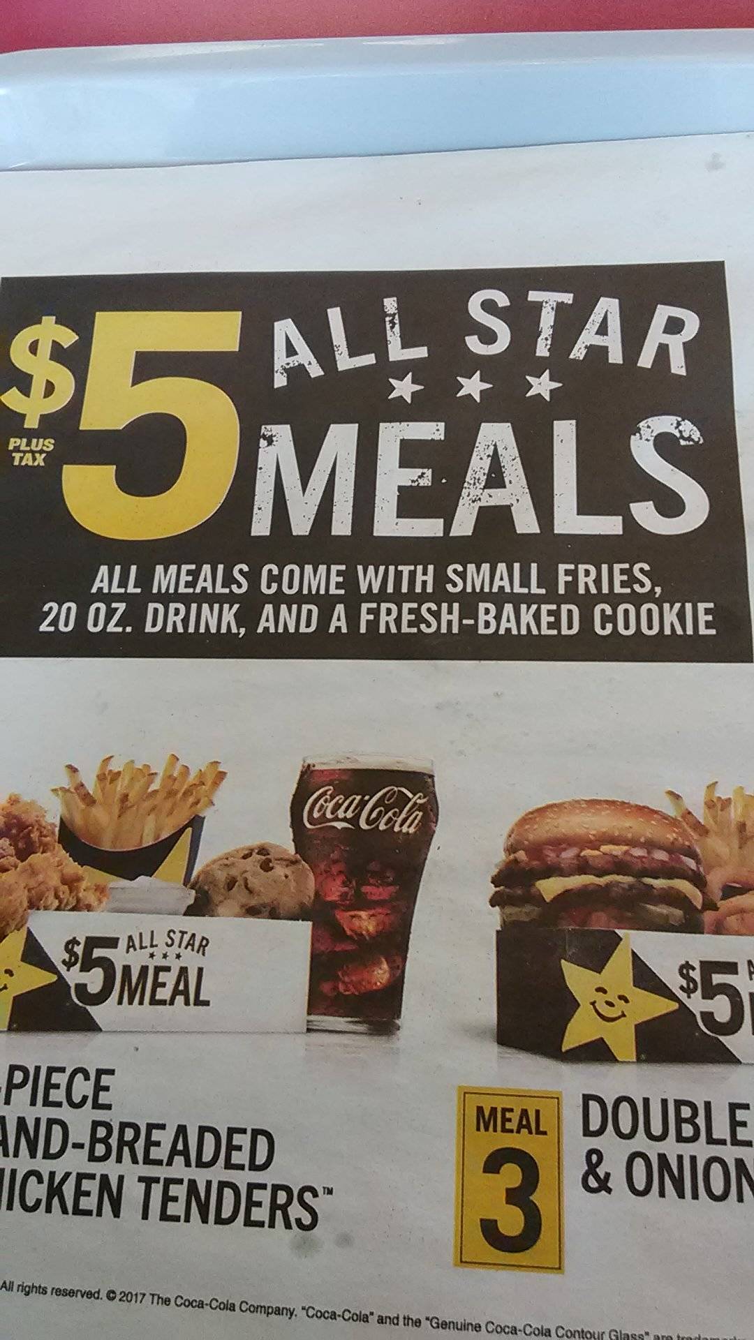Hardee's меню
