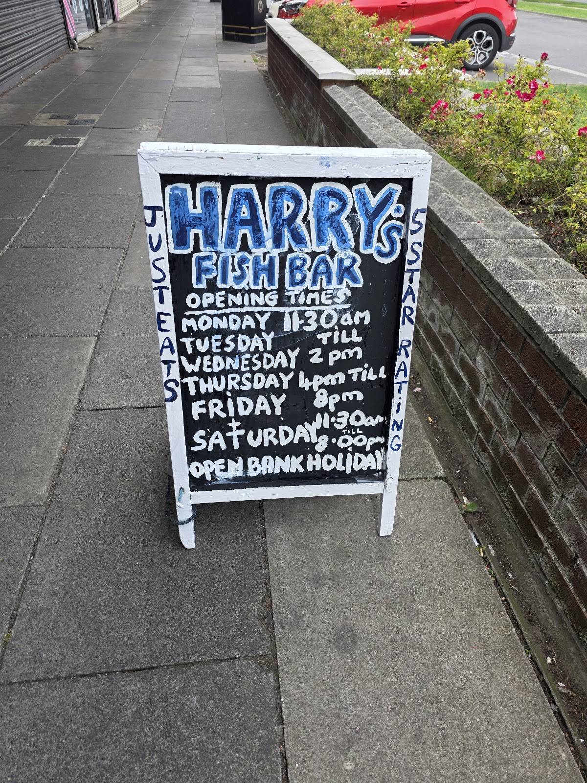 Harry's fish and chips меню
