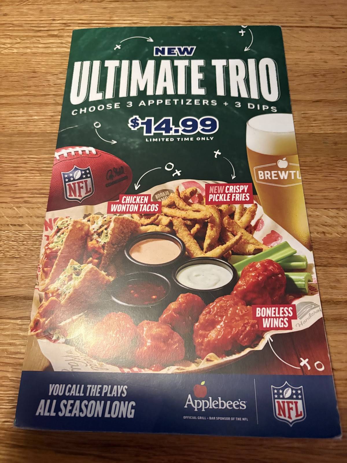 Applebee's Grill + Bar меню