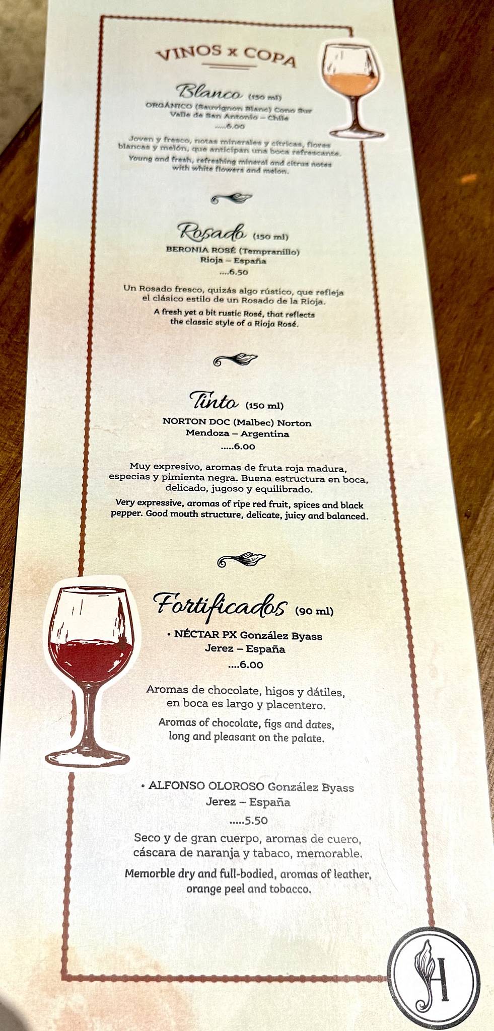 Homenaje Cocina Honesta меню