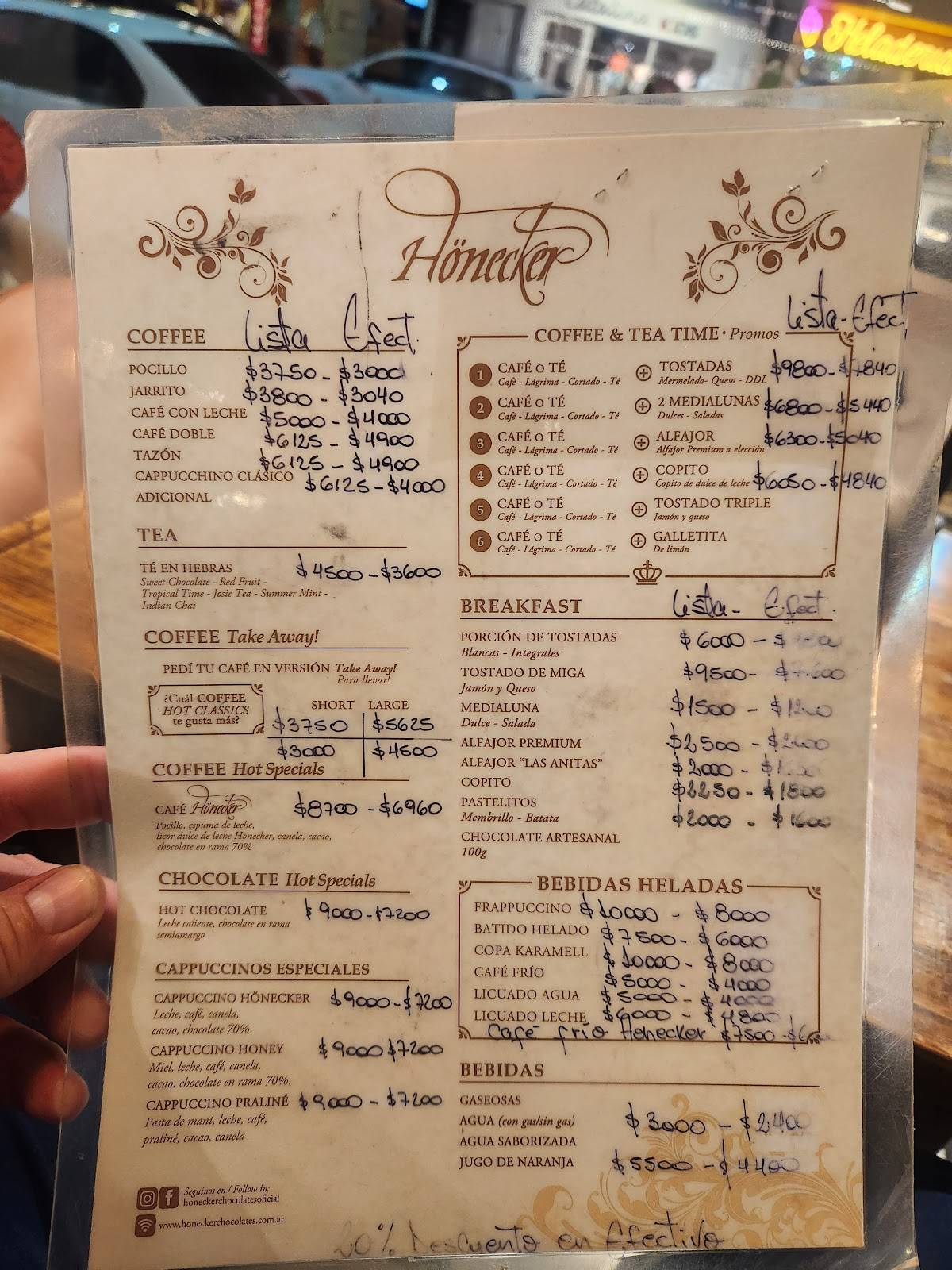 Hönecker Boutique De Chocolates меню