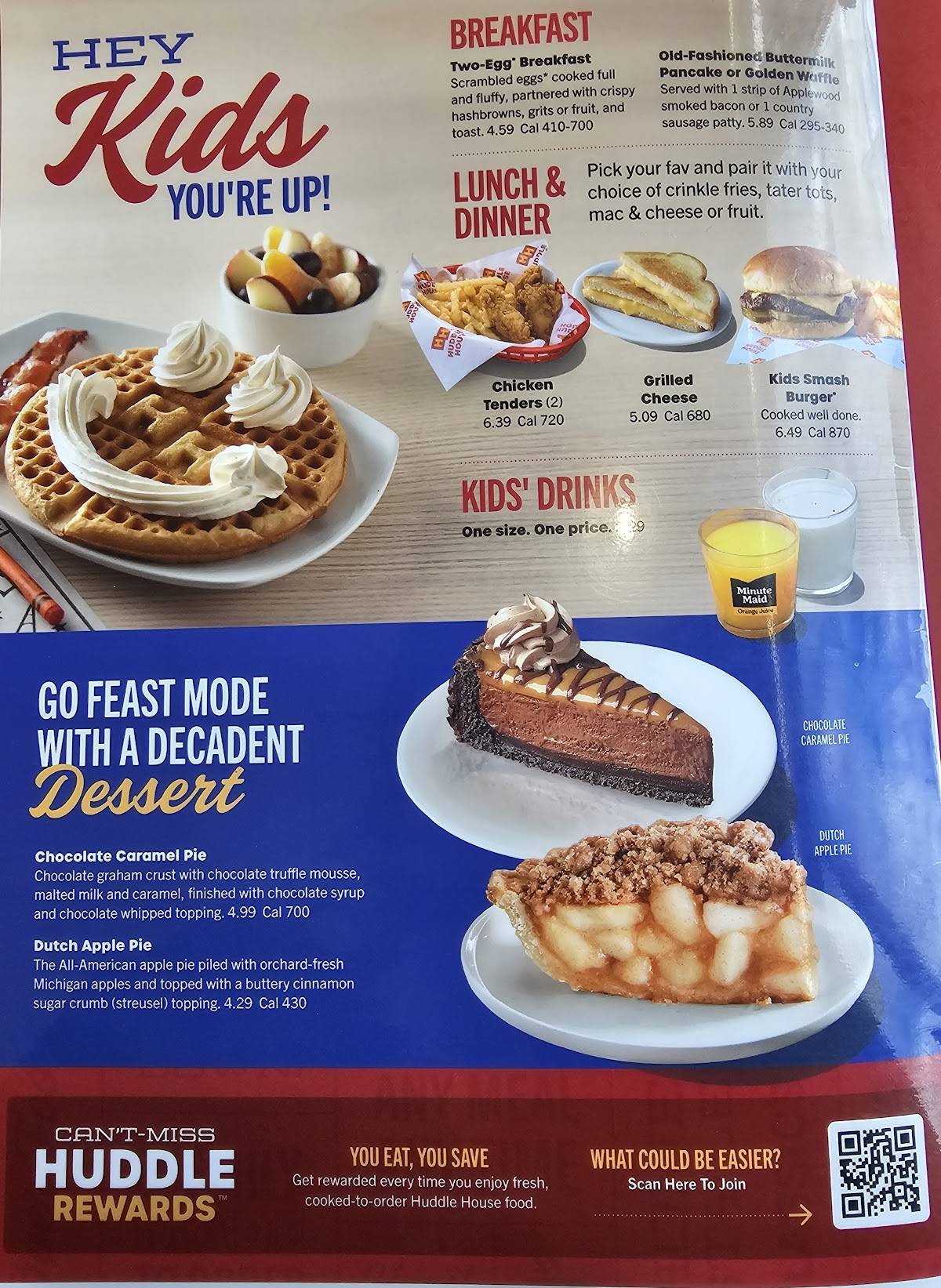 Huddle House меню