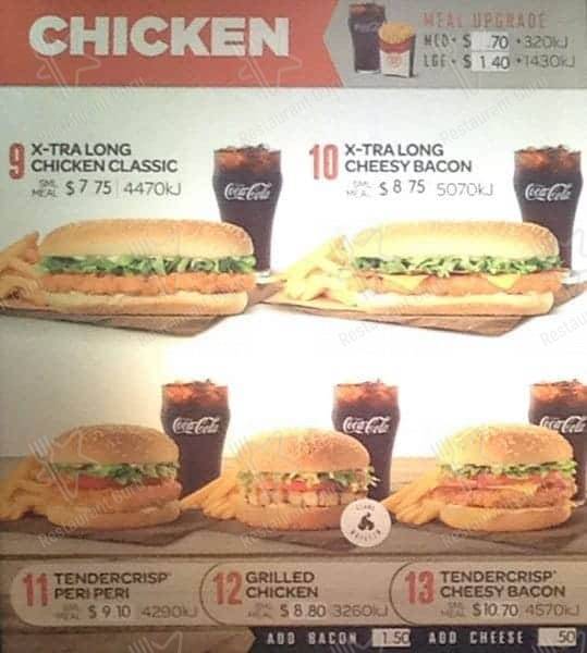 Hungry Jack's Burgers Rockingham меню
