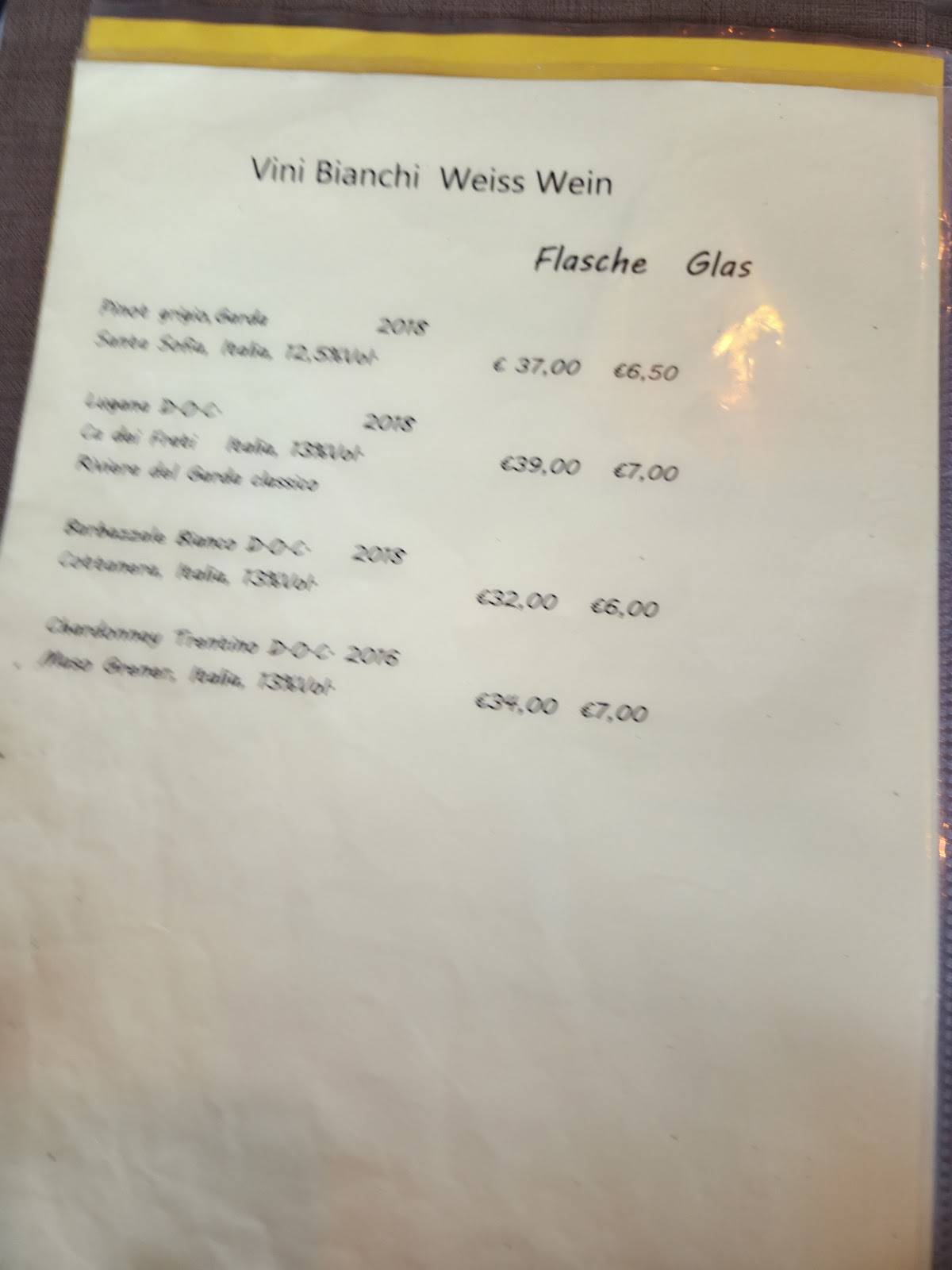 Trattoria Pizzeria Da Rocco меню