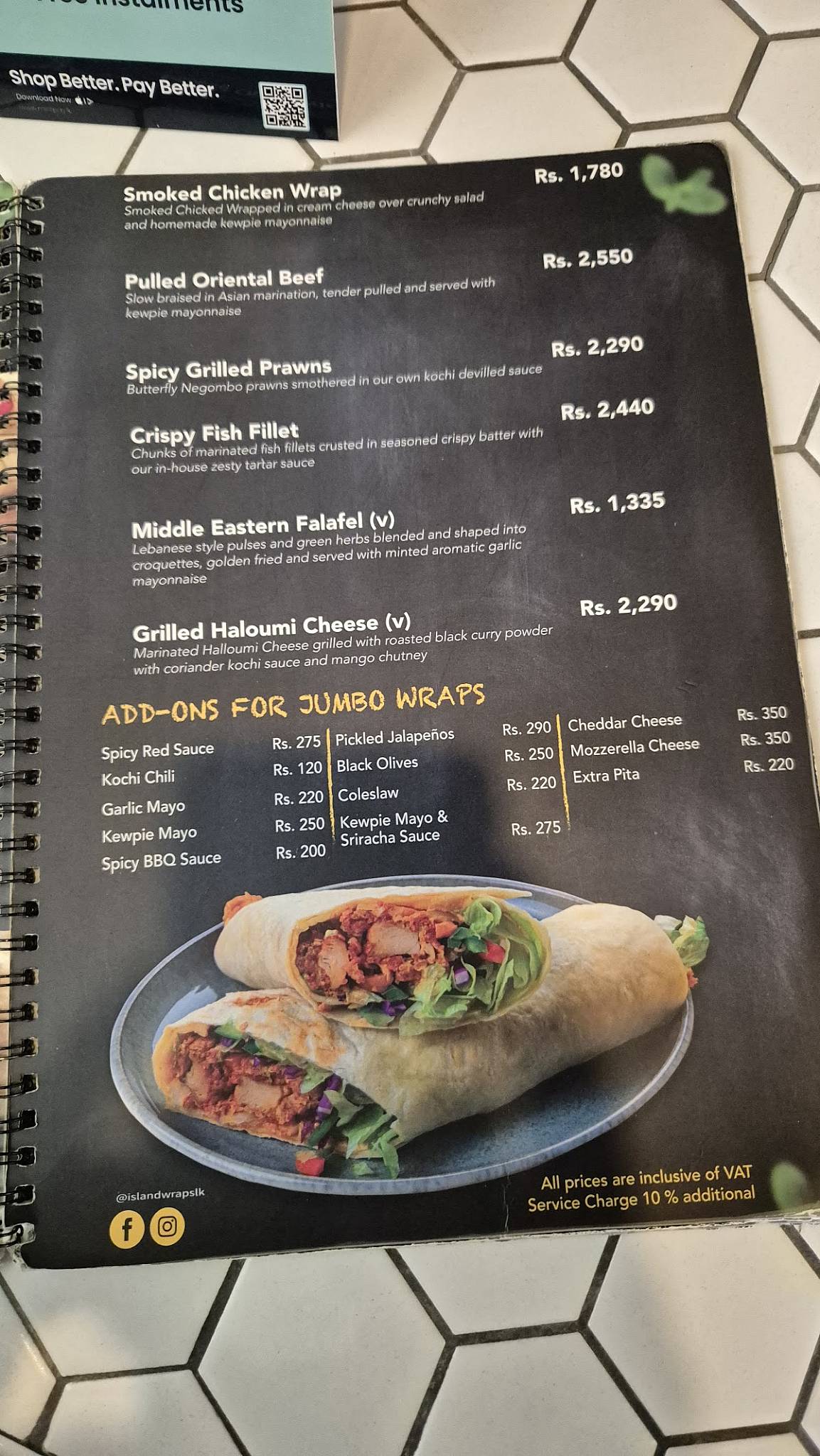 Island Wraps меню