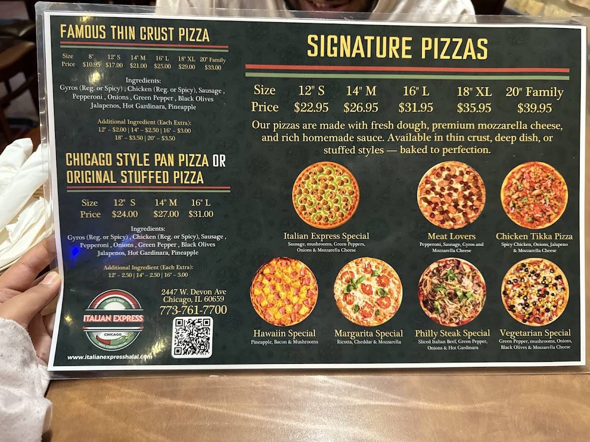 Italian Express Restaurant меню