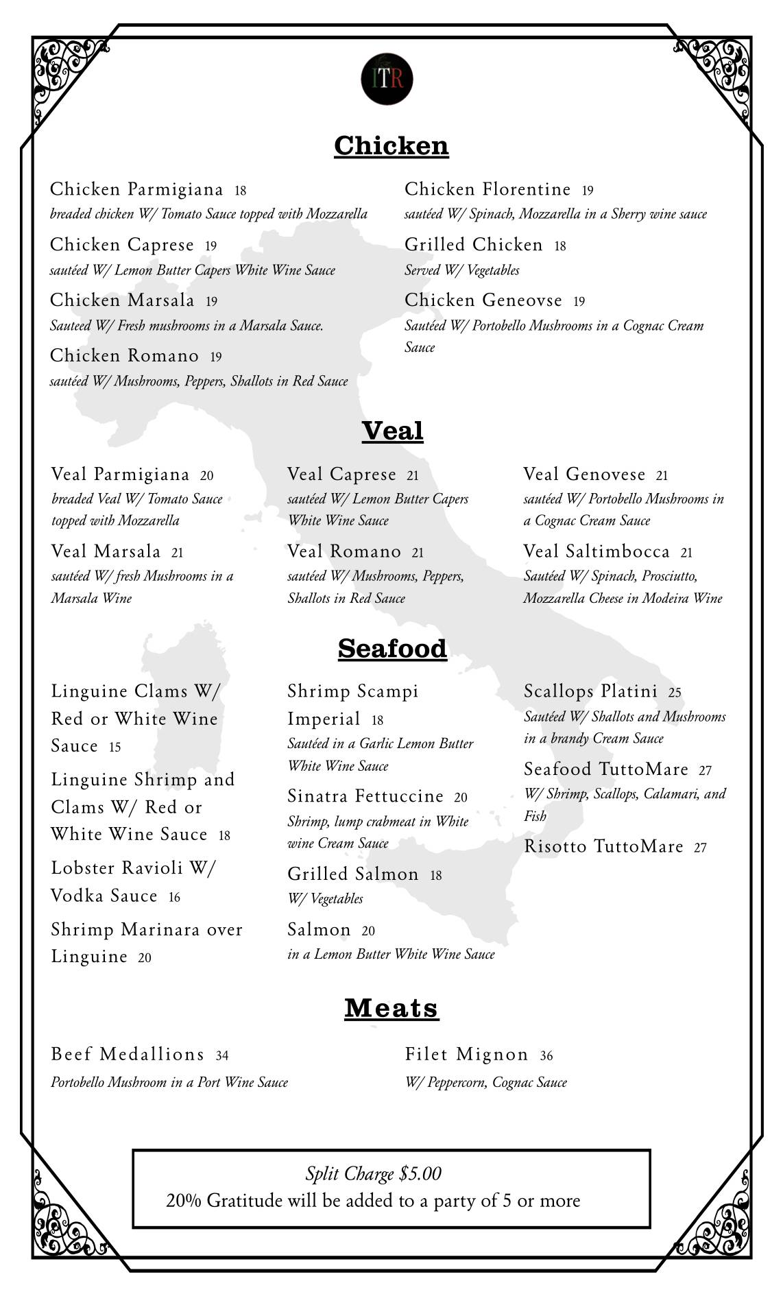 Italian Table меню