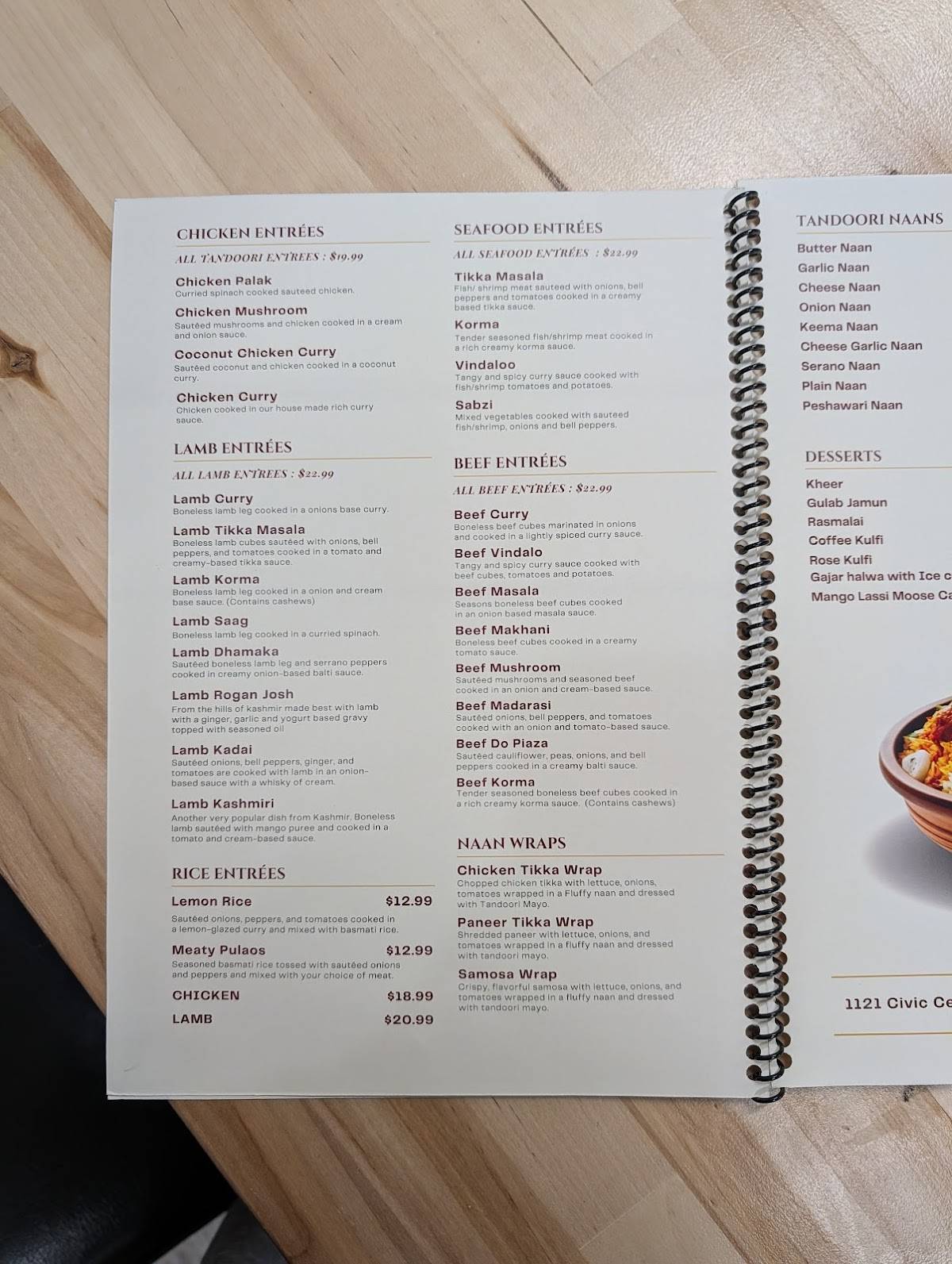 Ityhaas - Authentic Indian Restaurant меню