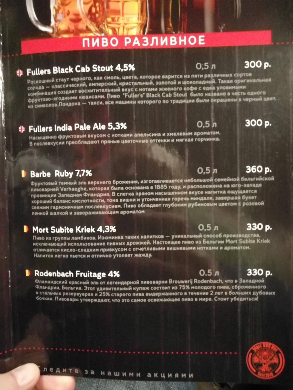 Jager bbq bar меню