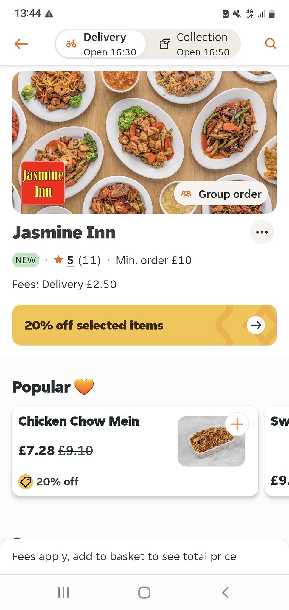 Jasmine Inn меню