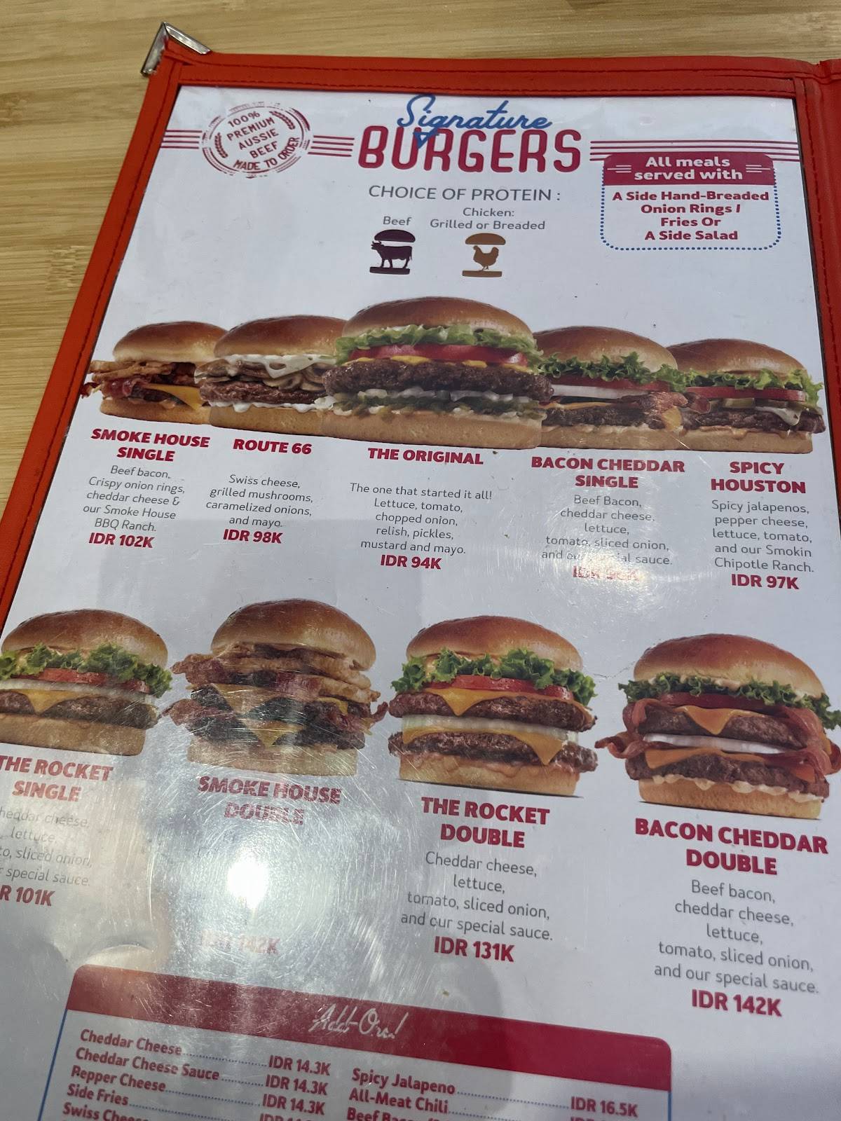 Johnny Rockets меню