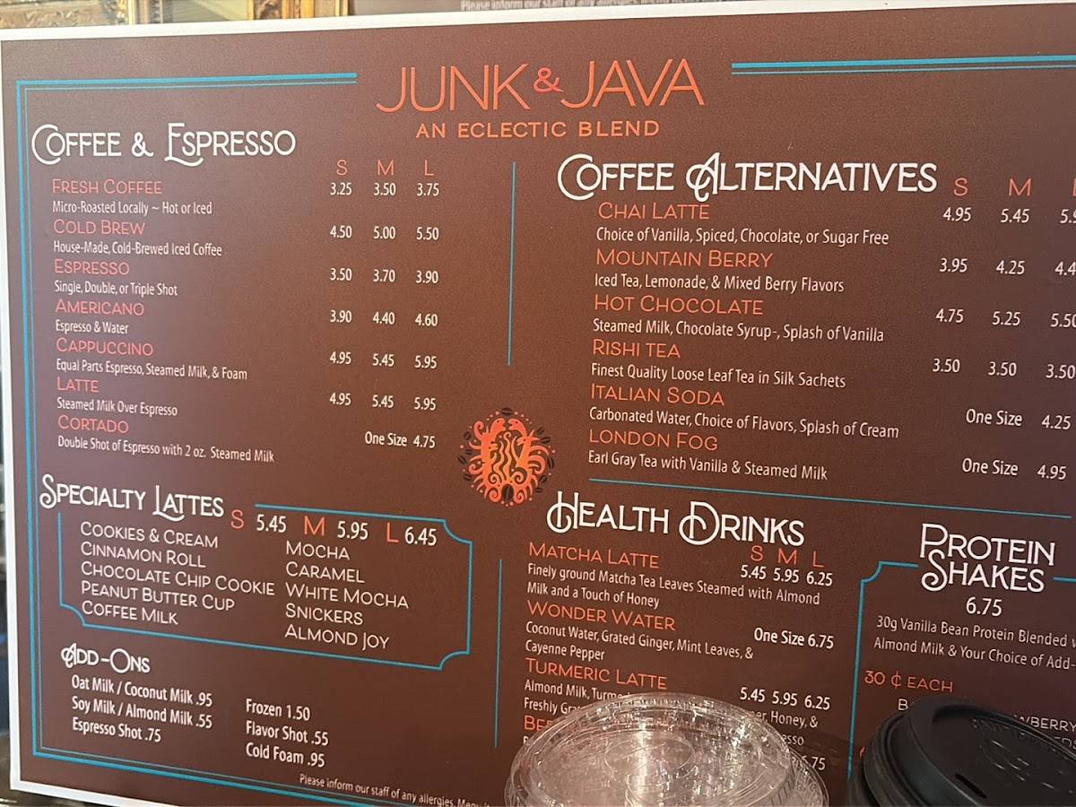 Junk & Java меню