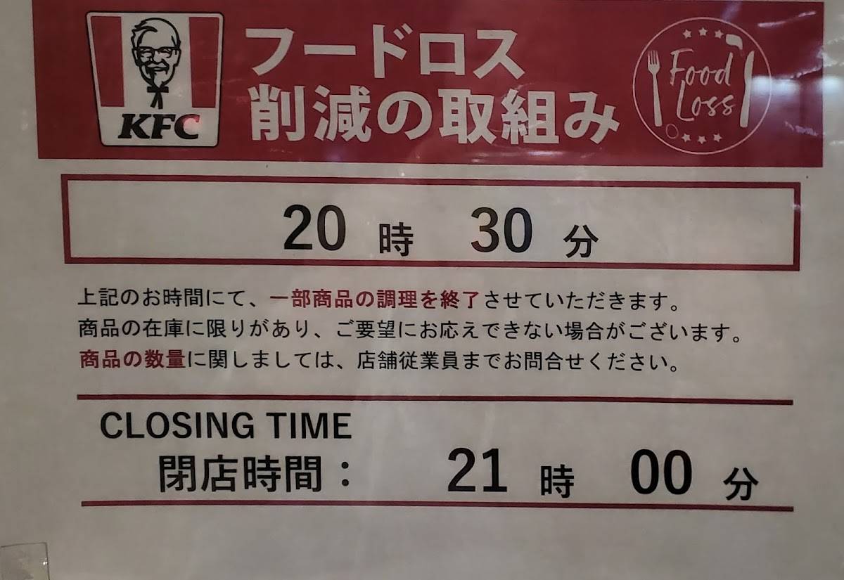 KFC меню