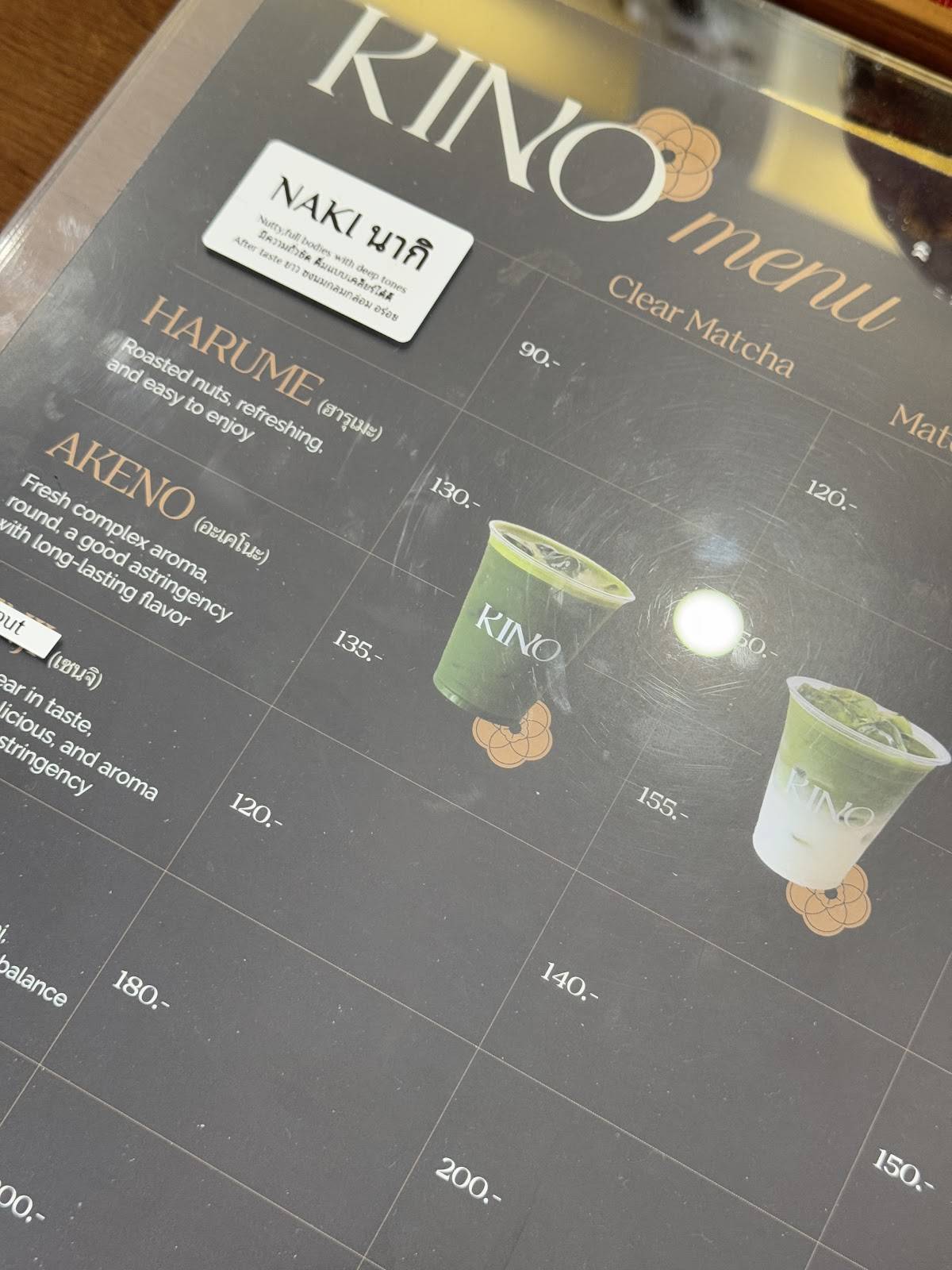 KINO MATCHA меню